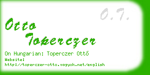 otto toperczer business card