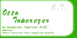 otto toperczer business card